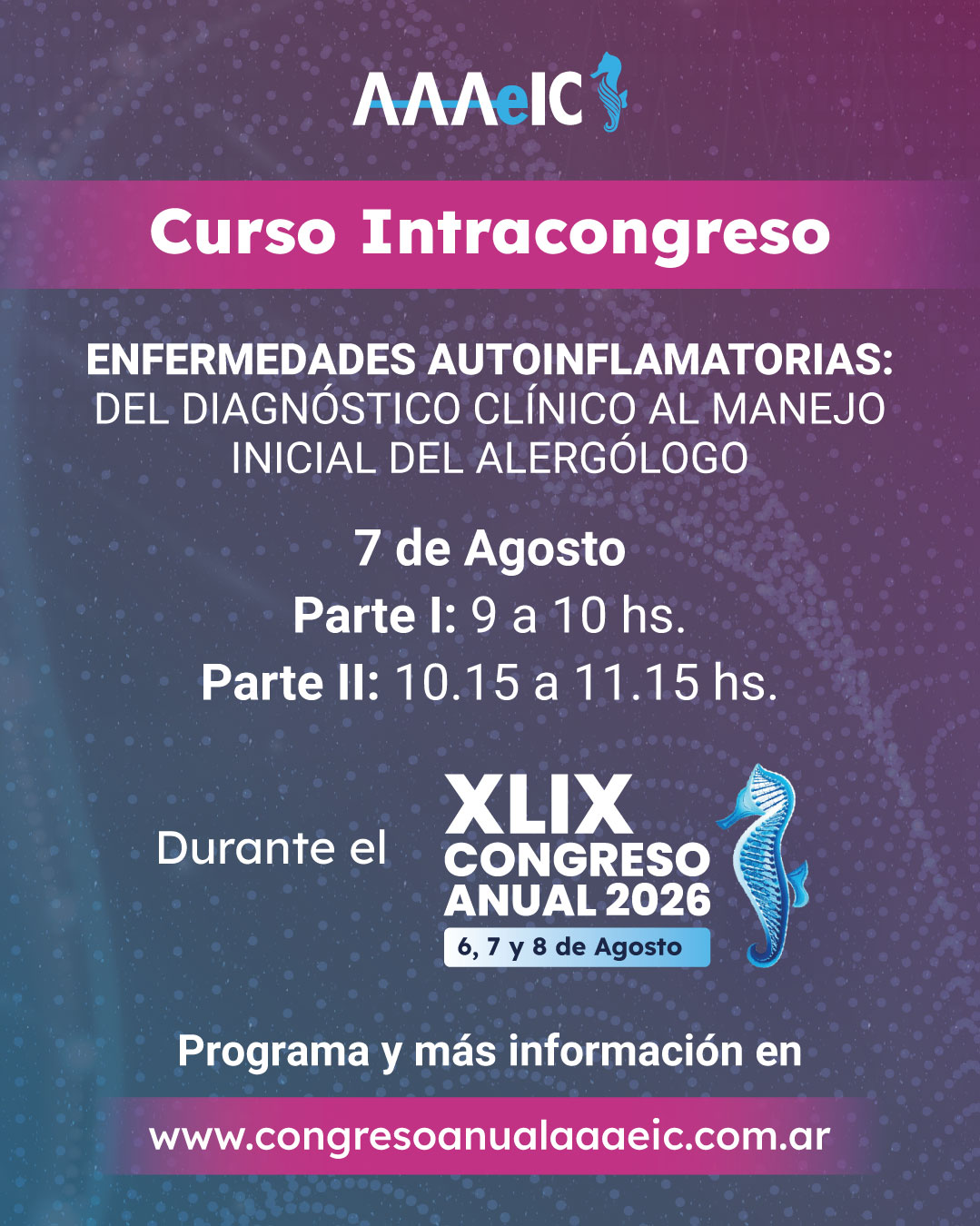 Curso Intracongreso - Congreso Anual AAAeIC