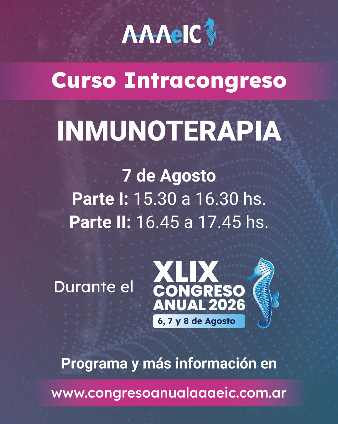 Curso Intracongreso - Congreso Anual AAAeIC